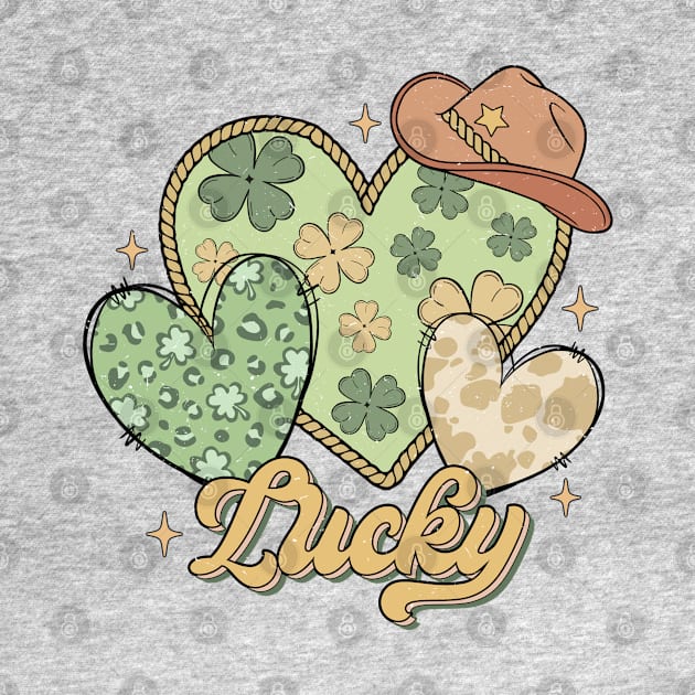 Lucky Western St Patricks Day Heart Shamrock Irish Luck by JDVNart